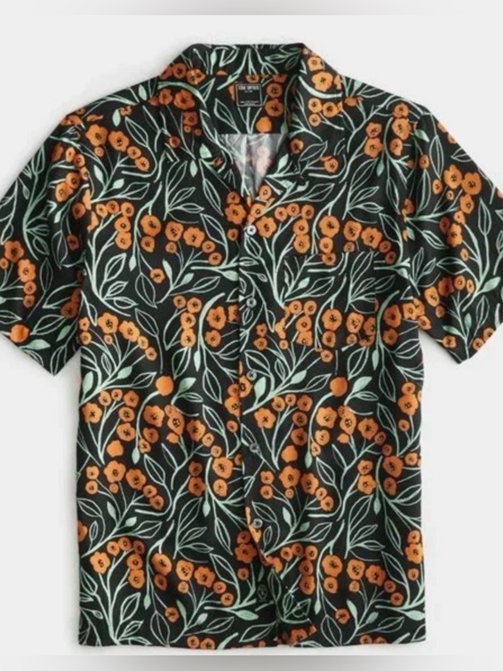 Todd Snyder Poppy Vine Camp Collar Hawaiian Floral Button Up